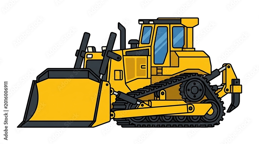 Obraz premium Bulldozer heavy equipment machine.