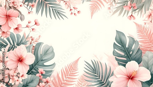 Floral Flourish: A delicate botanical display featuring soft pastel hues, exuding a sense of serenity and natural elegance.