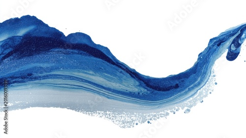 Abstract blue and white fluid flow with dynamic texture