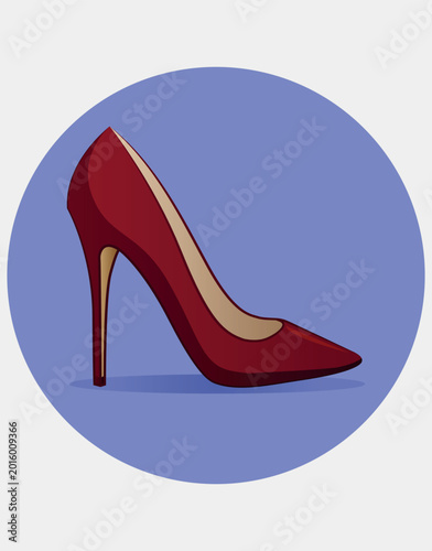Red high heel shoe icon