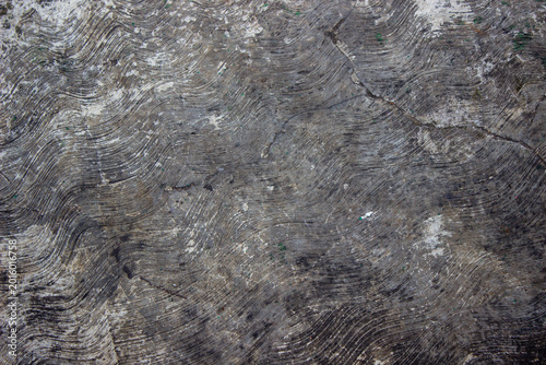 Photos Texture of a concrete floor surface made with a rough dark gray wave pattern to prevent the surface from becoming slippery
