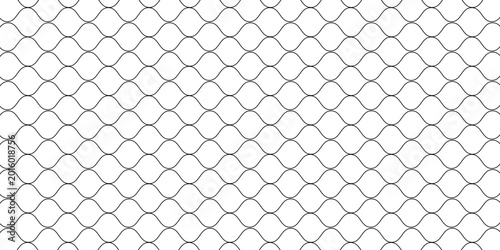 Rabitz texture, Chain-link mesh fence, schematic illustration