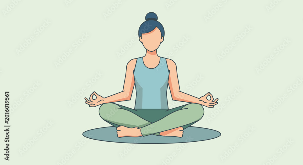 Obraz premium Woman practices yoga on International Day in serene outdoor setting