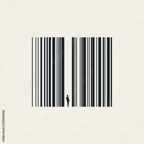 Obraz na plátně Global corporate consumerism and retail market vector concept