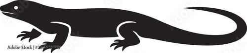 Photos a lizard vector sillhute