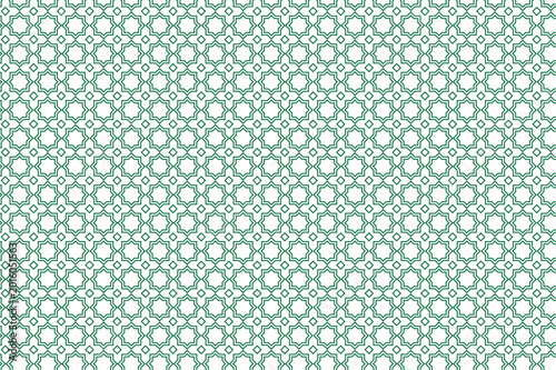Foto Green and white geometric pattern with star and diamond shapes shape design abst