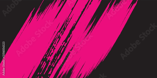 Bold vector background with an urban, pop-art feel. Textured black paint drips over a bright pink surface. background design