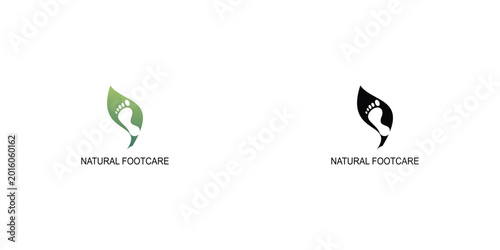 Foto Creative foot care logo design with modern concept premium vector