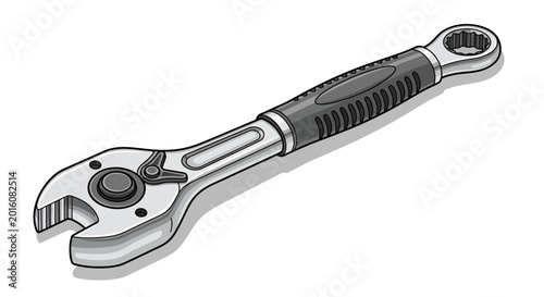 Foto Adjustable Wrench Tool for Tightening Bolts.