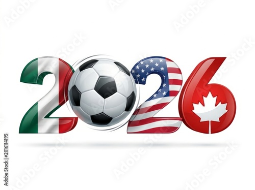 2026 Soccer World Cup Host Countries USA Canada Mexico Logo.
