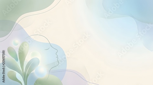 Serene Abstract Background Depicting Mental Clarity and Tranquility