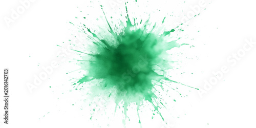 Foto Abstract green ink splatter grunge watercolor background design on textured pape