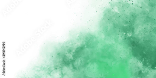 Foto Green water splash with raindrops on glass window over abstract nature backgroun