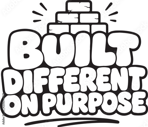 Принти на полотні Building a Foundation: A Graphic Illustration of Purposeful Creation
