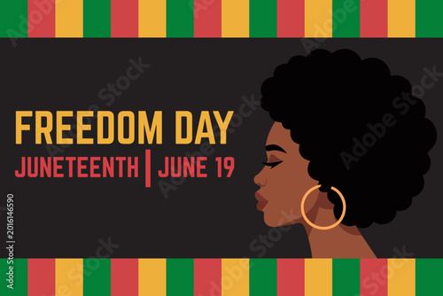 Fotografi Juneteenth Freedom Day celebration banner