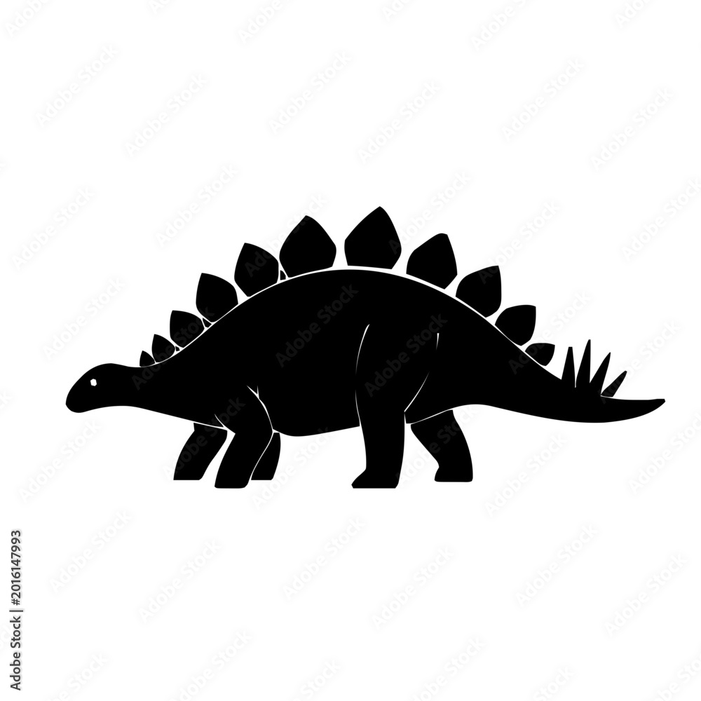 Fototapeta premium Stegosaurus Silhouette – Flat Vector Plotter Cut File