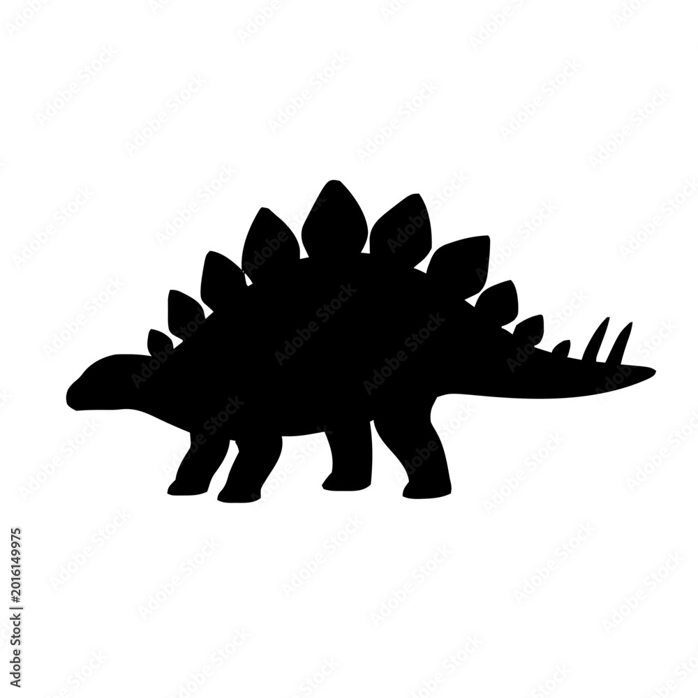 Fototapeta premium Stegosaurus Silhouette – Flat Vector Plotter Cut File