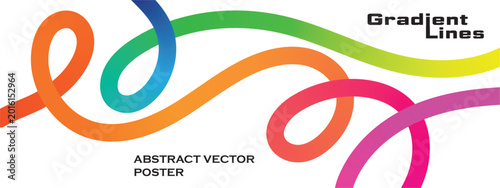 Abstract colorful gradient loops with fluid motion and smooth ribbon curves for branding and digital marketing visuals