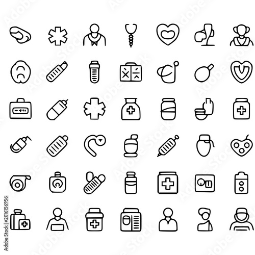 Hand drawn doodle set of social media and network icons featuring vector sketch business and internet symbols for web design in a computer line drawing collection