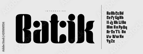 Cuadro en lienzo Batik font : A modern Indonesian ethnic display