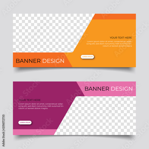 Modern business banner abstract design. Clean simple creative background vector template design