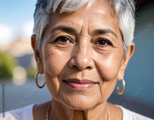 Older woman's smiling portrait