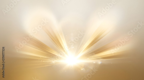 Soft Golden Abstract Light Burst Background with Elegant Glow Effect