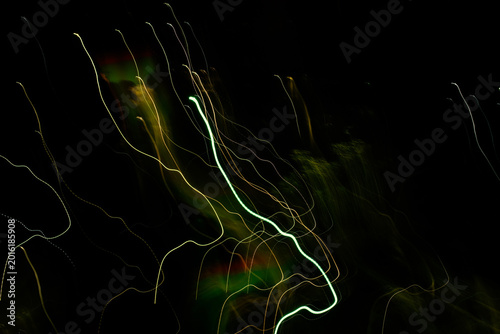 Принти на полотні Labyrinth of Green and Yellow Lights