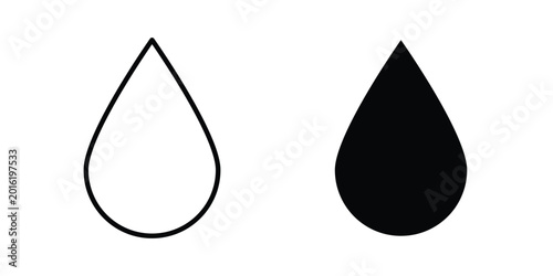 Photos Blood drop icon vector design concept in black color