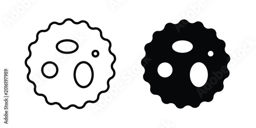Bild auf Leinwand Cancer cell icon vector design concept in black color