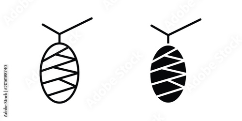 Konstfotografi Cocoon icon vector design concept in black color