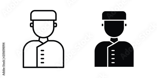 Obraz na płótnie Concierge icon vector design concept in black color