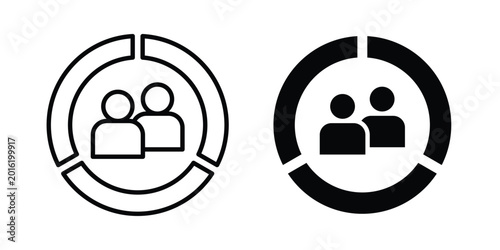 Photos Demographics icon vector design concept in black color