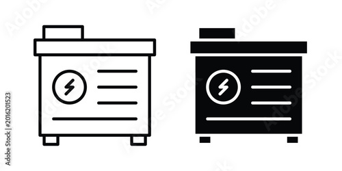 Quadro su tela Generator icon vector design concept in black color