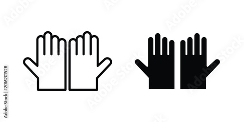 Картината върху платно Gloves icon vector design concept in black color