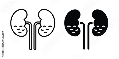 Konstfotografi Kidney disease icon vector design concept in black color