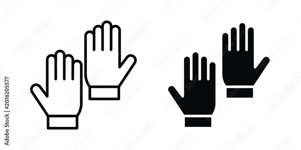 Fototapeta premium safety gloves icon vector design concept in black color