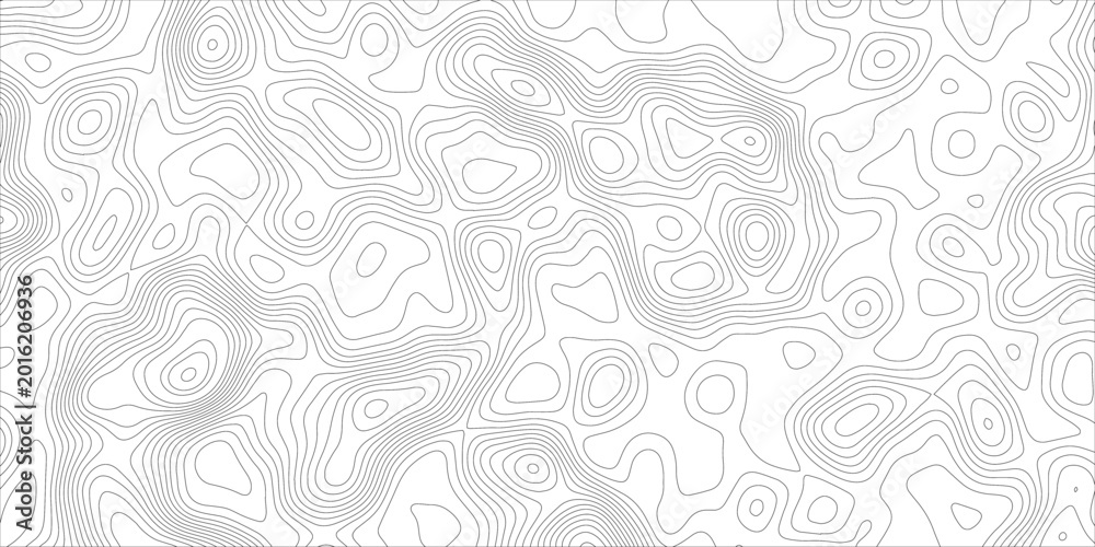 Fototapeta premium Seamless Abstract Topographic Contour Map Pattern with Soft White Elevation Layers and Smooth Organic Geographic Line Art on a Clean Transparent Background