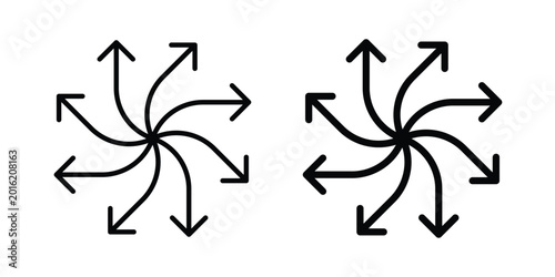 Принти на полотні Versatile icon vector design concept in black color