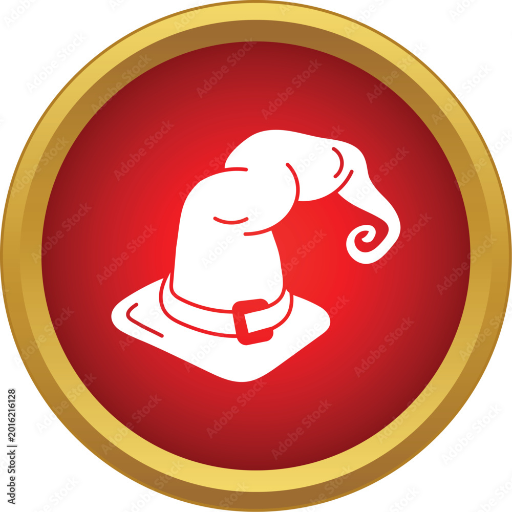 Fototapeta premium Stylized witch hat icon displaying magic, fantasy, and halloween concepts