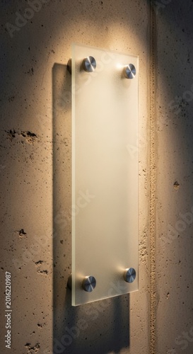 Frosted glass wall light, modern interior design, illuminated decor, ambient lighting fixture