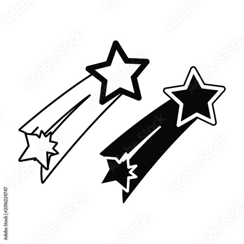 stars shooting across night sky in black and white