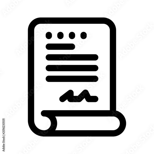 Slika na platnu Contract Vector line icons for your business needs, especially for website and m