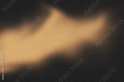 Abstract golden light leak on black background, warm cinematic lens flare with grainy texture, ethereal glowing bokeh for overlay effects