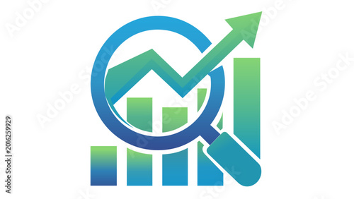 SEO Search Engine Optimization and Web Traffic Analysis Vector Icon featuring a magnifying glass over a website interface, representing internet marketing strategy and online visibility illustration