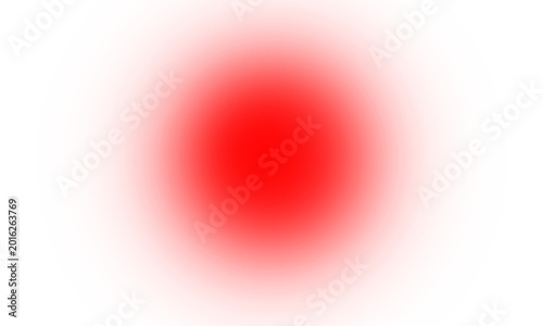 Abstract red gradient circle isolated on transparent background