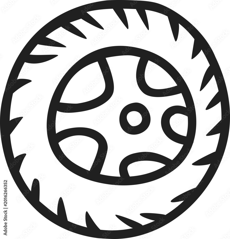 Fototapeta premium Racing Car Tire Motorsport Wheel Icon