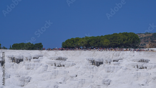 Tableau sur toile Picture of Pamukkale, located in Denizli province in Türkiye, famous for its white travertine terraces