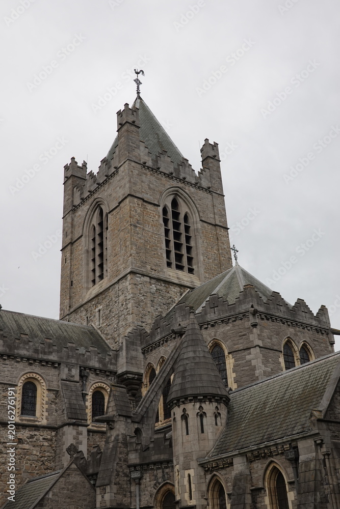 Fototapeta premium Ireland, Dublin - aerial view over Christ Church Cathedral