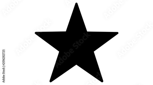 Candidate star five-pointed golden symbol with editable stroke for human resources recruitment, premium talent evaluation vector illustration icon with customizable line weight for business.